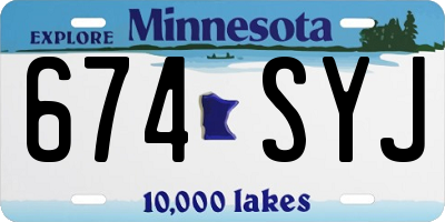 MN license plate 674SYJ