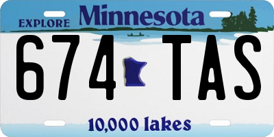MN license plate 674TAS