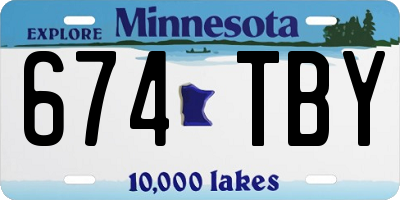 MN license plate 674TBY