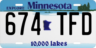 MN license plate 674TFD