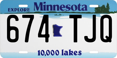 MN license plate 674TJQ