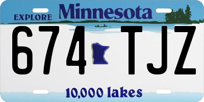 MN license plate 674TJZ