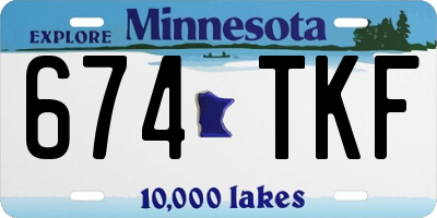 MN license plate 674TKF