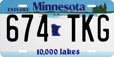 MN license plate 674TKG