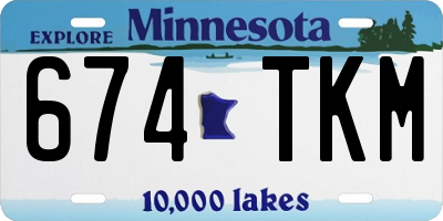 MN license plate 674TKM
