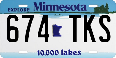 MN license plate 674TKS