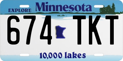 MN license plate 674TKT