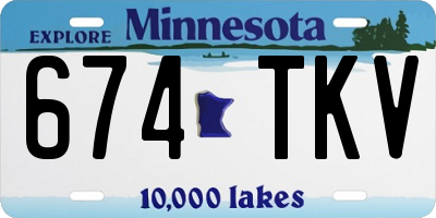 MN license plate 674TKV