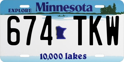 MN license plate 674TKW