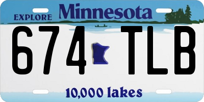 MN license plate 674TLB