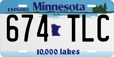 MN license plate 674TLC