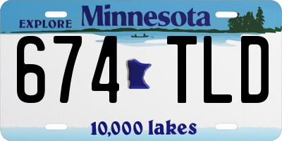 MN license plate 674TLD
