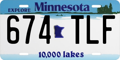 MN license plate 674TLF