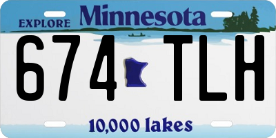 MN license plate 674TLH