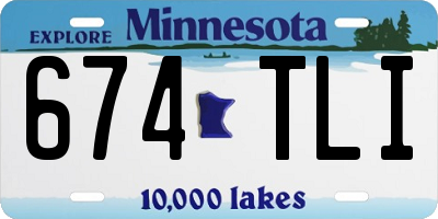 MN license plate 674TLI