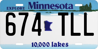 MN license plate 674TLL