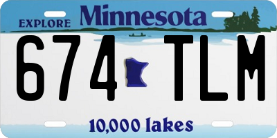 MN license plate 674TLM