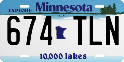 MN license plate 674TLN