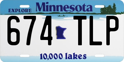 MN license plate 674TLP