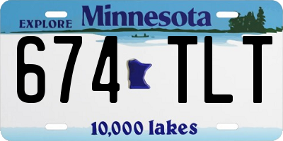 MN license plate 674TLT