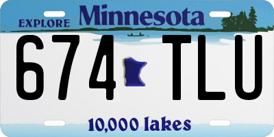 MN license plate 674TLU