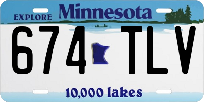 MN license plate 674TLV