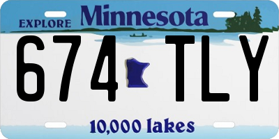 MN license plate 674TLY