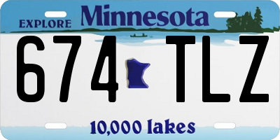 MN license plate 674TLZ