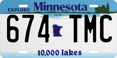 MN license plate 674TMC