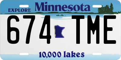 MN license plate 674TME