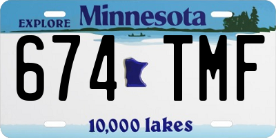 MN license plate 674TMF