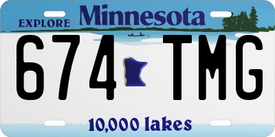 MN license plate 674TMG
