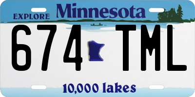 MN license plate 674TML