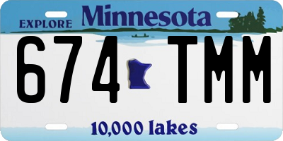 MN license plate 674TMM