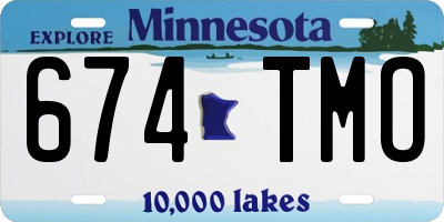 MN license plate 674TMO
