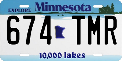 MN license plate 674TMR