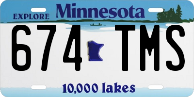 MN license plate 674TMS
