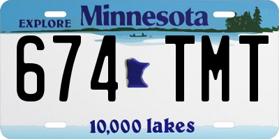 MN license plate 674TMT