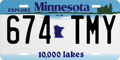 MN license plate 674TMY