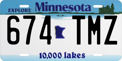 MN license plate 674TMZ