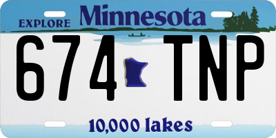 MN license plate 674TNP