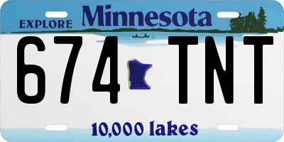 MN license plate 674TNT