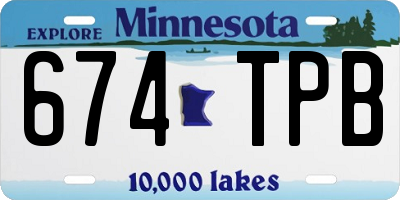 MN license plate 674TPB