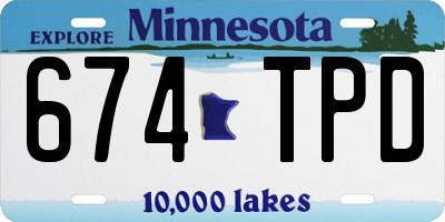 MN license plate 674TPD