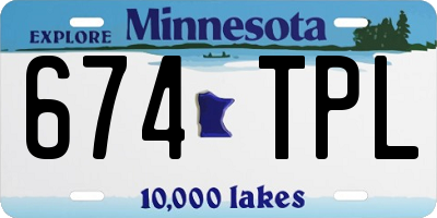MN license plate 674TPL