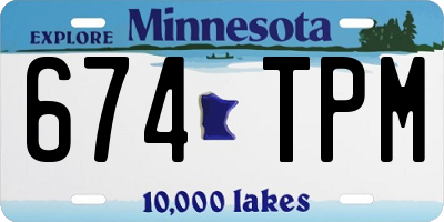 MN license plate 674TPM
