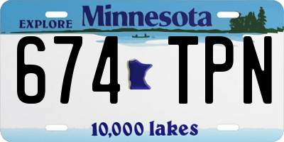 MN license plate 674TPN