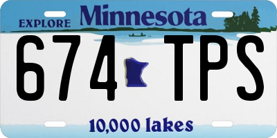 MN license plate 674TPS