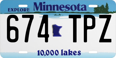 MN license plate 674TPZ