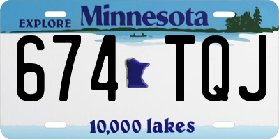 MN license plate 674TQJ